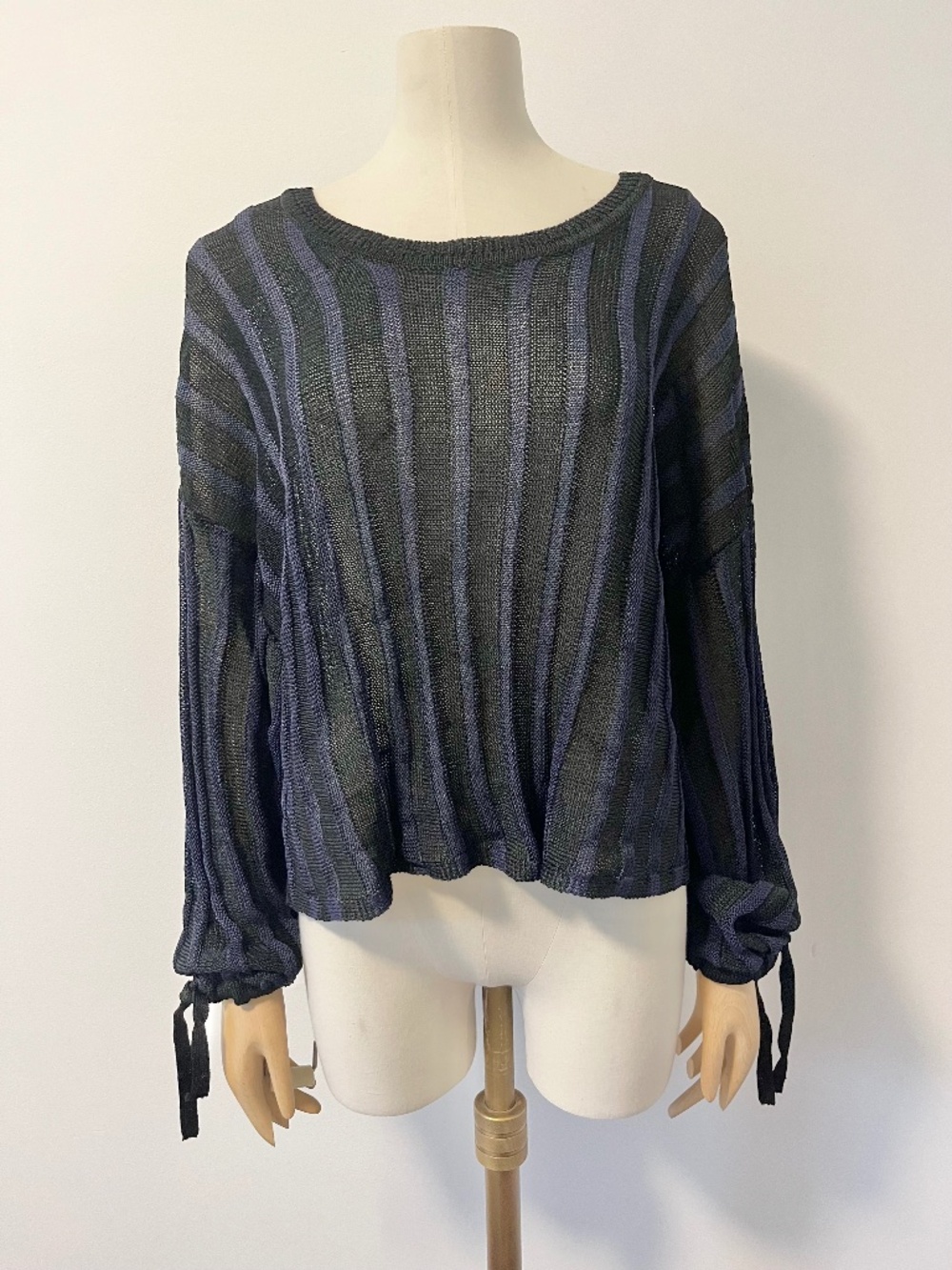 Sheer ribbed sweater